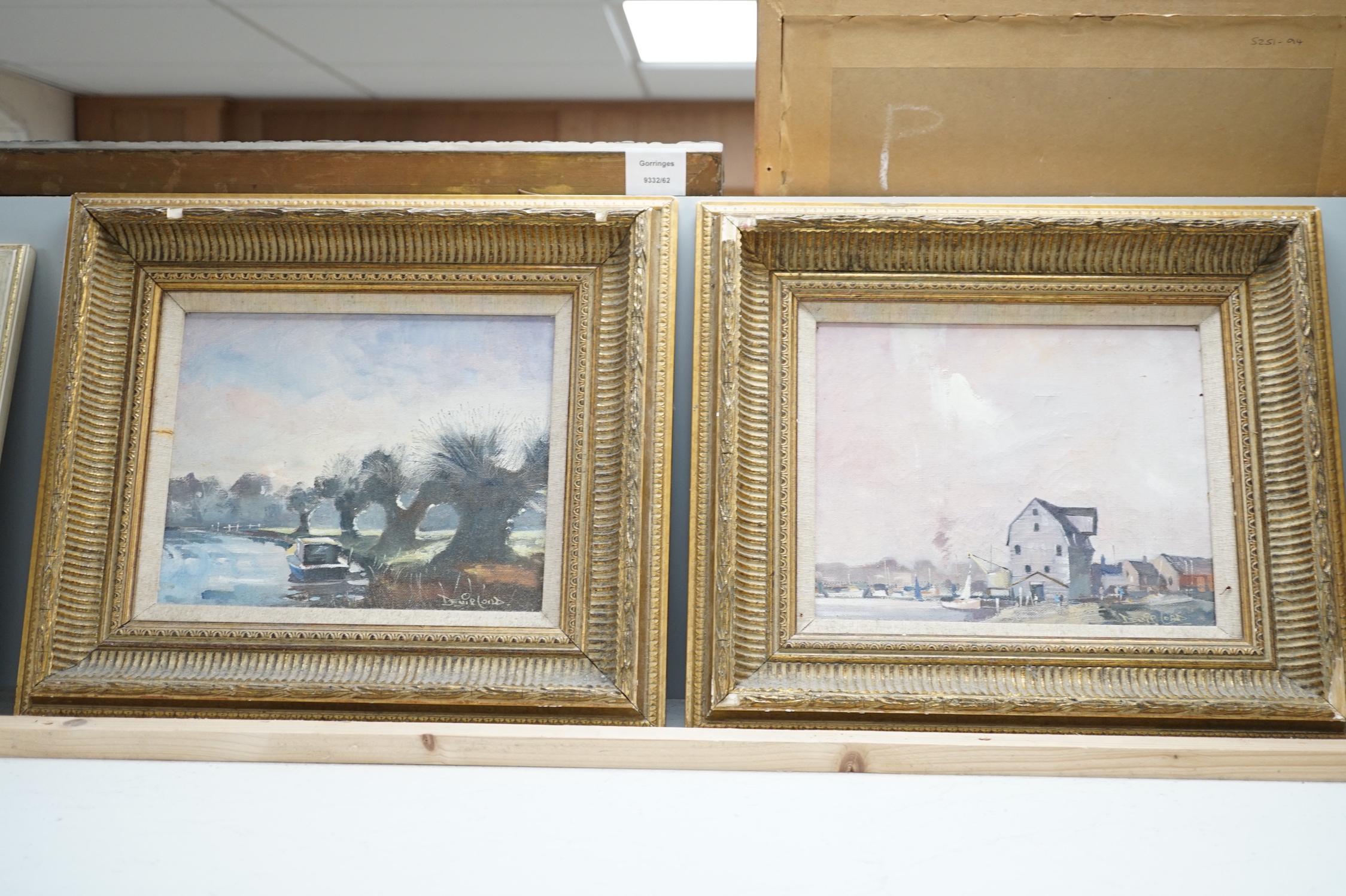 Denis Lord, pair of oils on canvas, Norfolk scenes, signed, 19 x 24cm